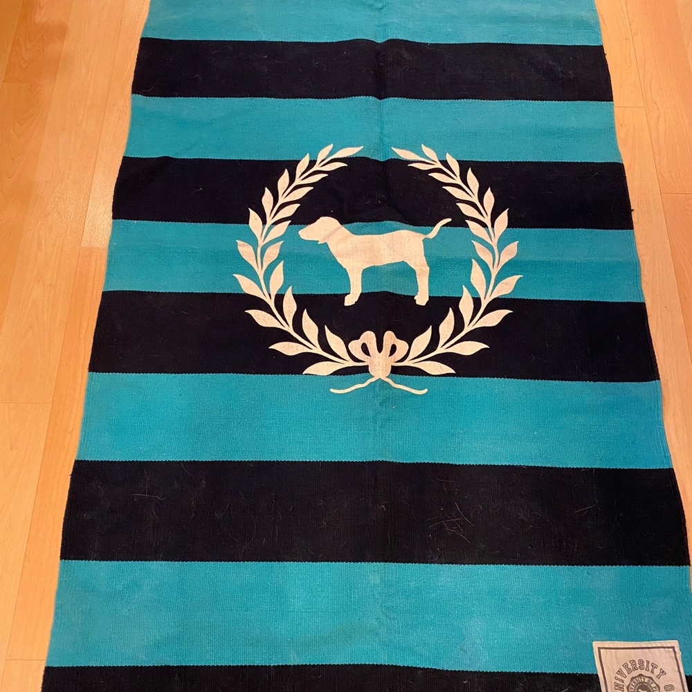 Victoria’s Secret “Pink” Rug With Mascot Dog, Excellent Condition